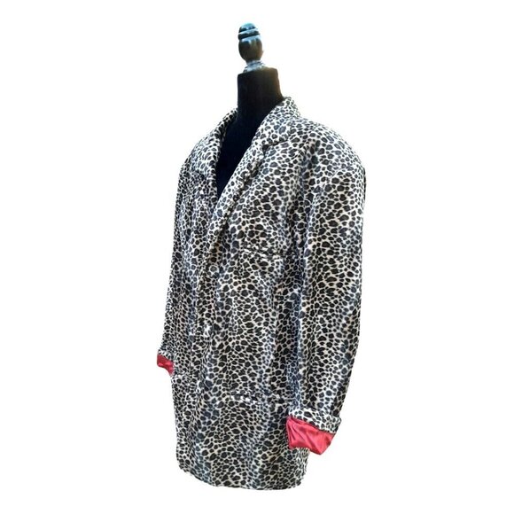 Vintage 80's Leopard Print Faux Fur Bratz Mob Wife Coat Size M